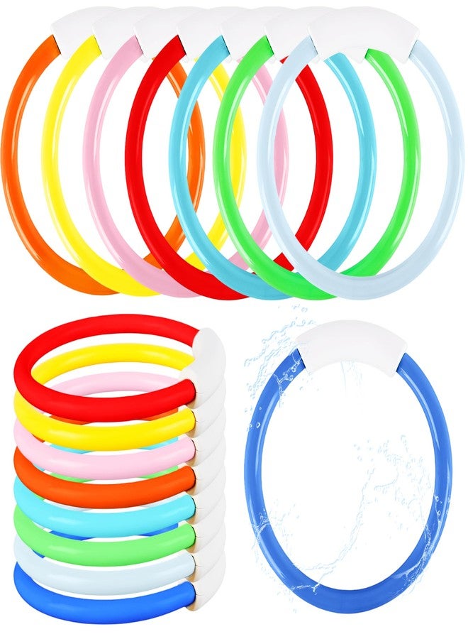 Feradny 16 Pcs Pool Diving Swim Diving Rings Training Dive Swim Water Summer Swimming Pool for Kids Boys Girls Adults, 6 Colors - Image 2
