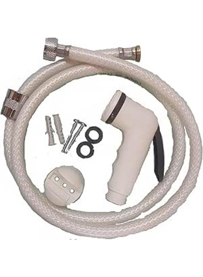 Shattaf And Water For Bath Toilet Length Of 1.5 M White Color, - Image 1
