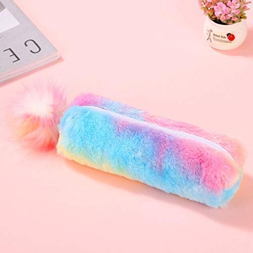 SILLYME Cute Unicorn Fur Pencil Pouch For Girls Stationery Case, Assorted Design (Multicolor) - Image 1