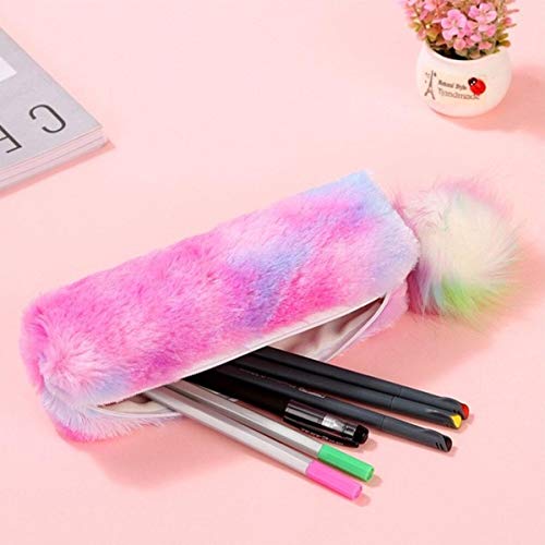SILLYME Cute Unicorn Fur Pencil Pouch For Girls Stationery Case, Assorted Design (Multicolor) - Image 5