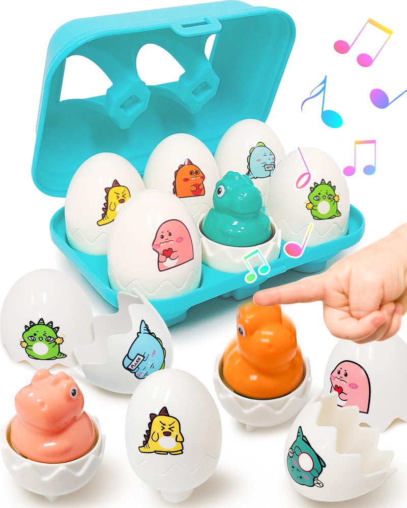 kecristv Easter Egg for Toddlers 1-3, Toddler Easter Basket Stuffers, Montessori Toys for 1 2 3 Year Old Boys Girls, Matching Sensory Eggs Toys, Easter Birthday Gifts for 1 2 3 Year Old Girl Boy - Image 1