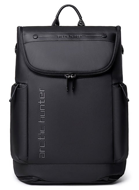 School Laptop Backpack, Durable Office College Student Book Bag With Laptop Compartment for Men, Black