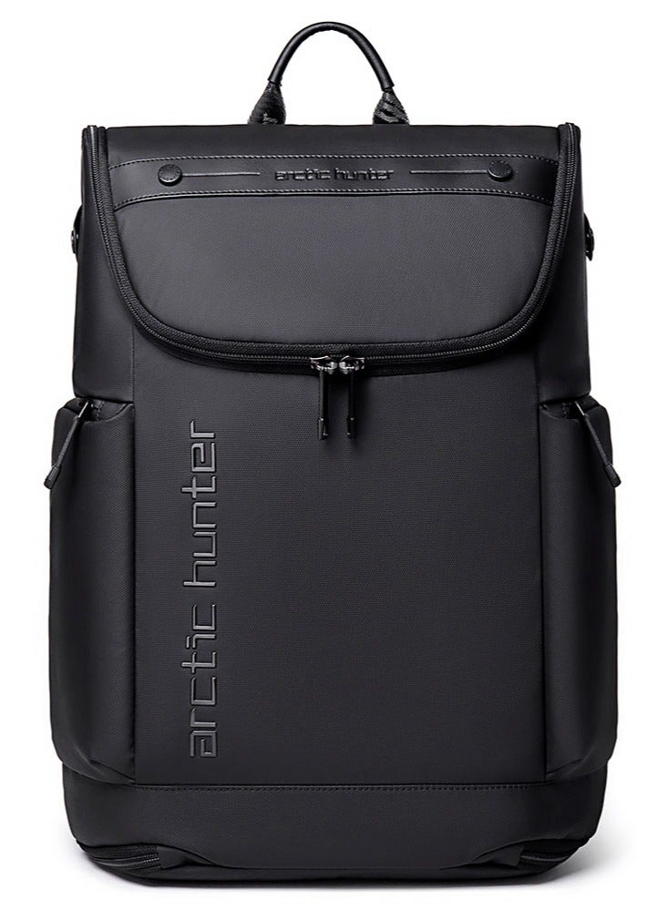 ARCTIC HUNTER School Laptop Backpack, Durable Office College Student Book Bag With Laptop Compartment for Men, Black  - Image 1