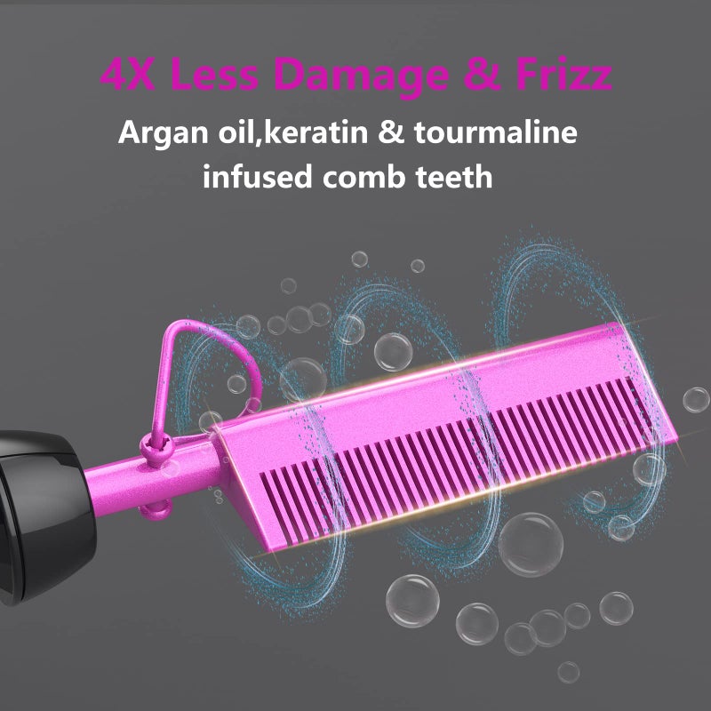 Dan Technology Mini Hot Pressing Comb 450â„‰ Dual Voltage Electric Straightener for Wigs and Natural Black Hair - Travel & Home Use - Image 4