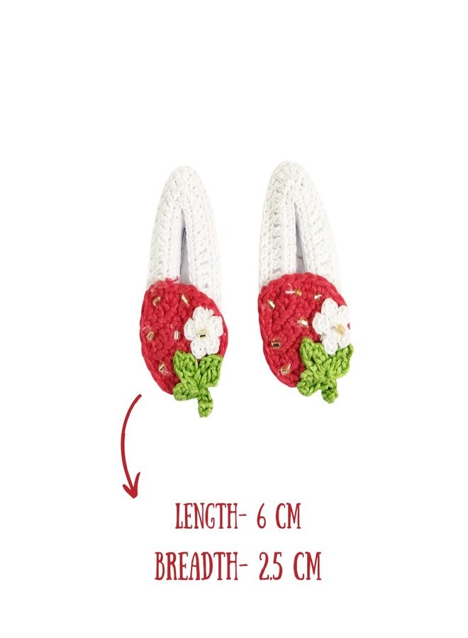 Happy Threads Hair Accessories - White with Strawberrys - Image 2