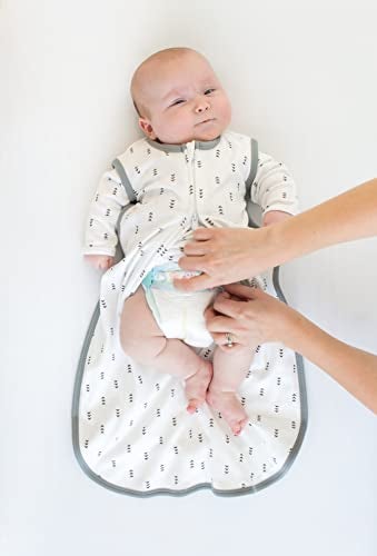 SwaddleDesigns Cotton Muslin zzZipMe Sleeping Sack, Wearable Blanket with 2-Way Zipper, SeaCrystal Woodland, Large, 12-18 Months - Image 4