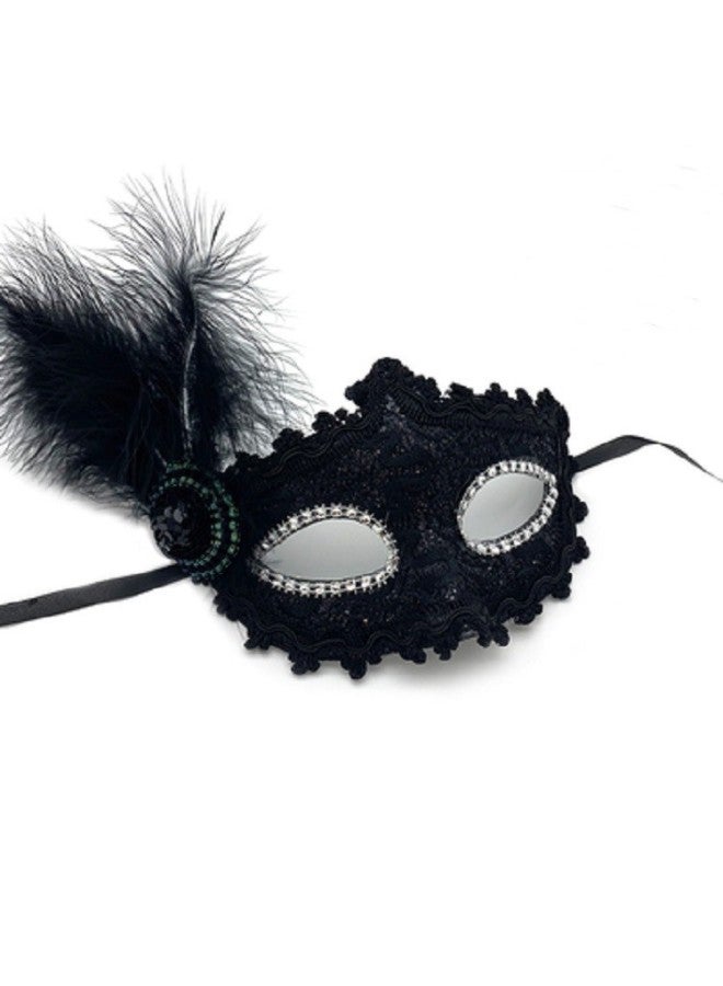 Halloween Headband Black Prom Mask Halloween Costume Accessories Cute Fancy Headwear for Girls & Women - Image 1