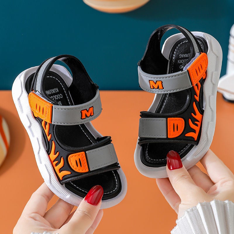 Boys Sandals 2025 New Trbottomy Summer Medium and Large Children Soft Sole Handsome Children's Baby Boys Beach Shoes - Image 3