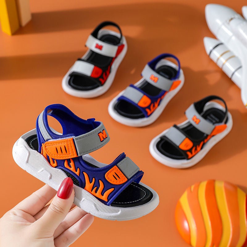 Boys Sandals 2025 New Trbottomy Summer Medium and Large Children Soft Sole Handsome Children's Baby Boys Beach Shoes - Image 2