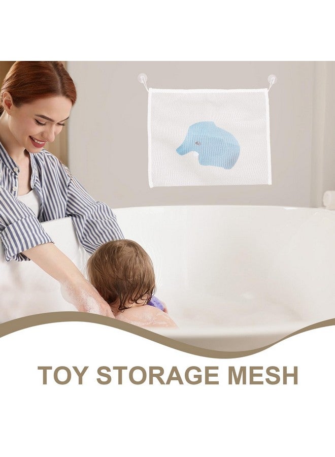 DOITOOL Toy Net for Bathtub Baby Bath Toy Mesh Organizer with Suction Hook, Large Capability Quick Dry Bathtub Storage Pouch for Baby Shower - Image 2