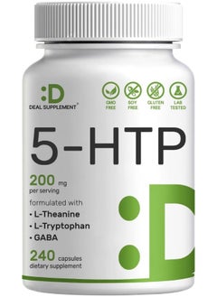 DEAL SUPPLEMENT 5-Htp 200Mg Plus L-Theanine 200Mg, Gaba & L-Tryptophan, 240 Capsules  - Image 1
