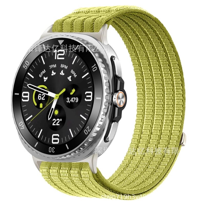 سوار ساعة ذكية باللون أسود قابل للتعديل سوار نايلون حلقي متوافق مع Samsung Galaxy Watch 8 بملاءمة قابلة للتعديل وحزام بديل - Image 5