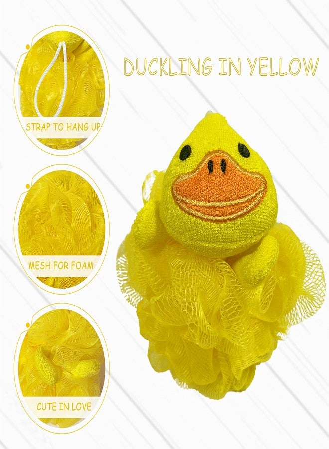 Bleu Bath (4 Pack) Lovely Animal Design Kids Exfoliating Bath Scrubber Body Scrubber Shower Ball for Baby Toddler Kids Gentle Exfoliating Bath Sponge Loofah Pouf in Colorful Design (Joyful TERRICOLE) - Image 5