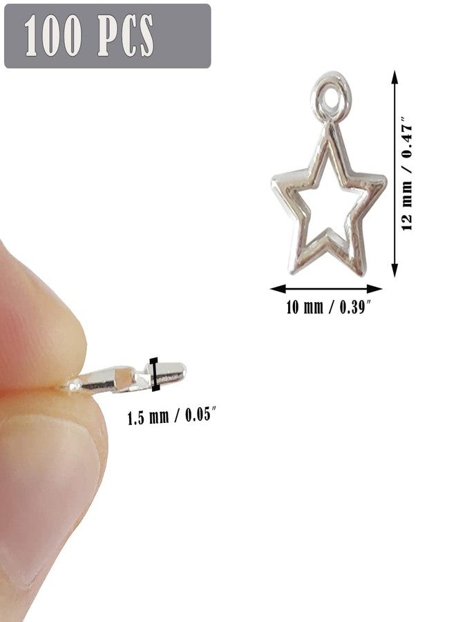 metulip 100Pcs Silver Star Beads Mini Metal Star Beads for Jewelry Making Bracelet Necklace Keychain DIY Supplies - Image 2