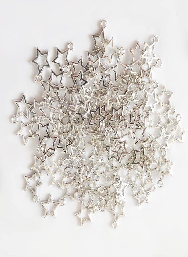 metulip 100Pcs Silver Star Beads Mini Metal Star Beads for Jewelry Making Bracelet Necklace Keychain DIY Supplies - Image 3