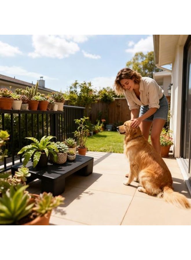 منصة تخزين بلاستيكية متينة مقاومة للماء للاستخدام الداخلي والخارجي مقاس 40 × 48 بوصة - Image 5