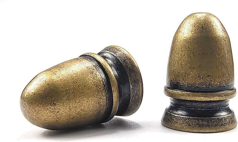 ECUDIS Pack of 4 Solid Metal Lamp Finials Caps Knob for Lamp Shade Harp Holder (Antique Brass) - Image 3