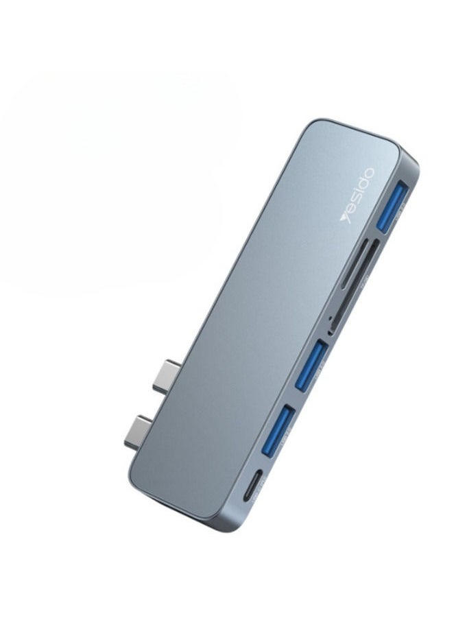 Yesido Dual USB-C Intelligent Hub 6 in 1 For MacBook Pro and Air HB10