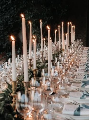 Ruiao 2-Pack Taper Candle Molds for Candle Making, Clear Plastic Pillar Candlestick Candle Mold,Classic Tall Taper Mold for Church Christmas Candlelight Dinner Valentine's Day (12.87inch) - Image 5