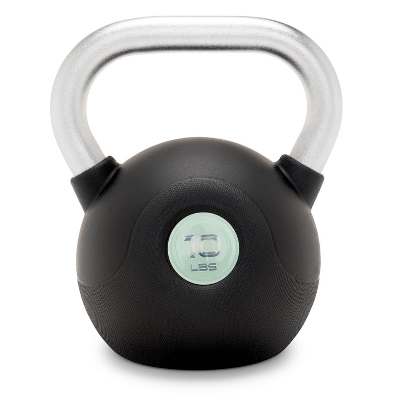 Marcy PU Coated Strength Training Kettlebell - 10 LB - MCKB-010-GREEN - Image 1