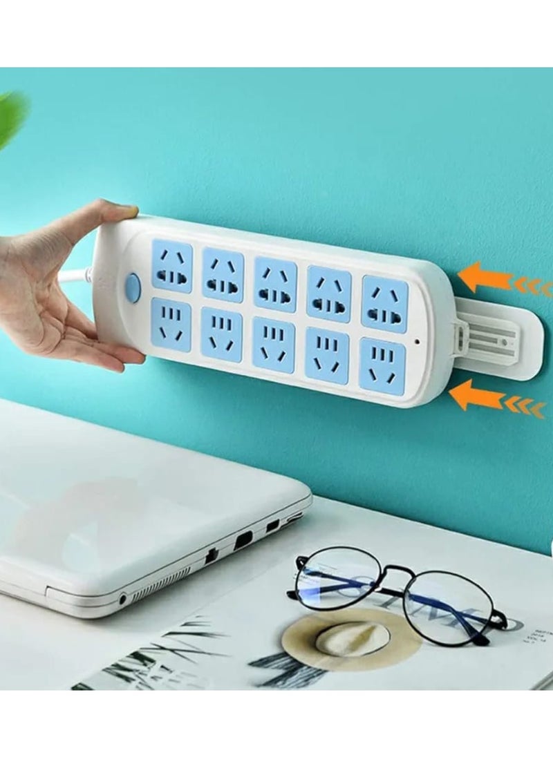 Generic - Plug Holder – Seamless Punch-Free Power Strip Wall Mount Sticker for Sockets – Cord Organizer and Fixer for Home Use (White) - Image 1
