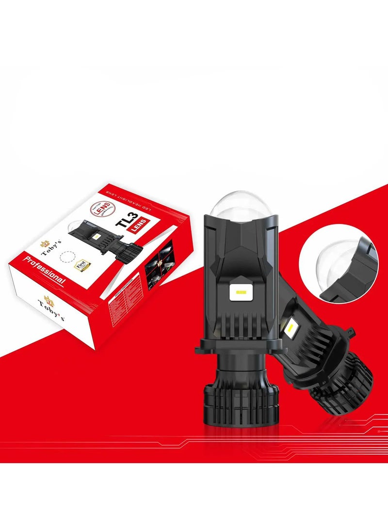 Toby's Toby's New TL3-9005/9006 LED Mini Projector Dual Lens Headlight Bulb, Adjustable Beam (High & Low) with Cooling Temperature 6500K White Light  - Image 1