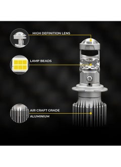 Toby's Toby's New TL3-9005/9006 LED Mini Projector Dual Lens Headlight Bulb, Adjustable Beam (High & Low) with Cooling Temperature 6500K White Light  - Image 4