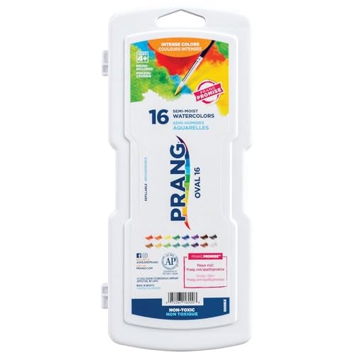 مجموعة ألوان مائية على شكل بيضاوي من برانغ 16 لون متنوع 1 قطعة