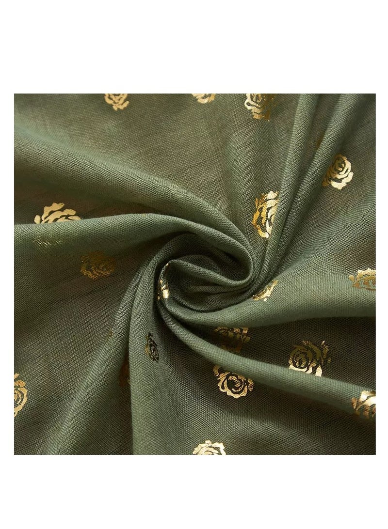Gold-Stamped Rose Gauze Table Runner Tablecloth Home Decorations - Image 5