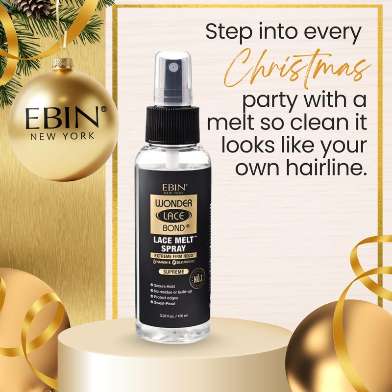 EBIN NEW YORK Wonder Lace Bond Lace Melt Spray - Extreme Firm Hold (Supreme) | Flawless,Natural, and Seamleass finish, No Reside, Long Lasting Formula with Protecting Edges, Perfect for wigs - Image 3