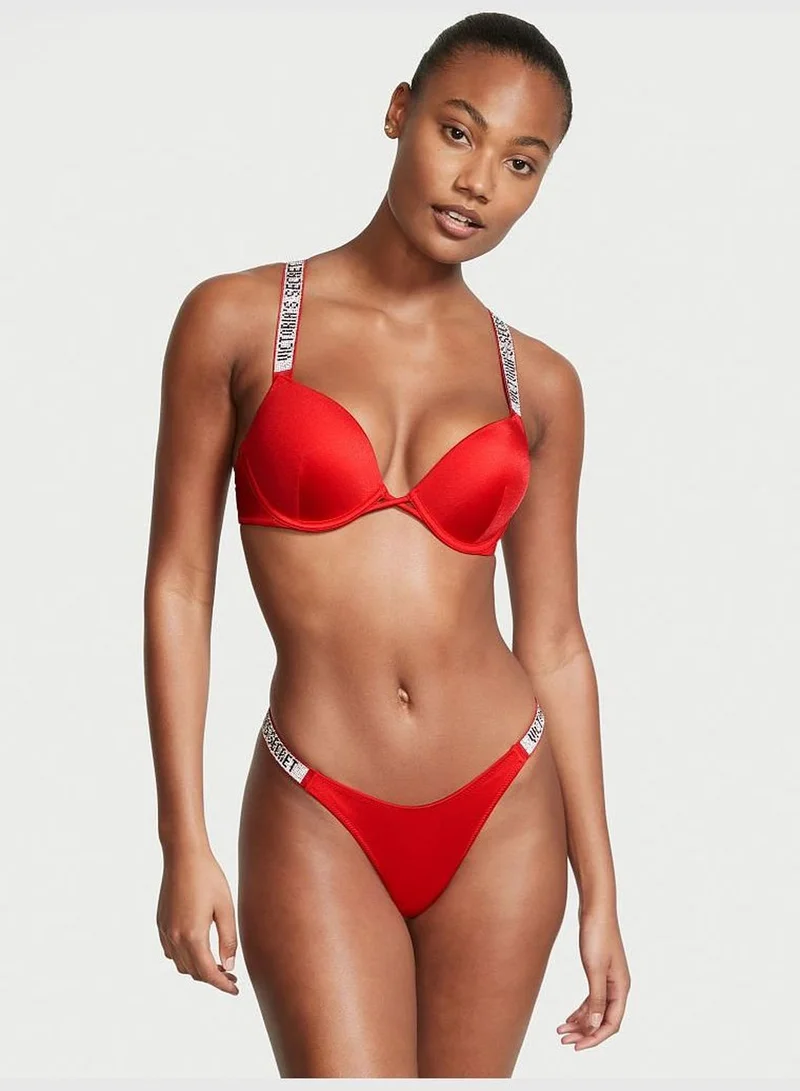 Victoria's Secret Shine Strap Bombshell Add-2-Cups Push-Up Bikini Top