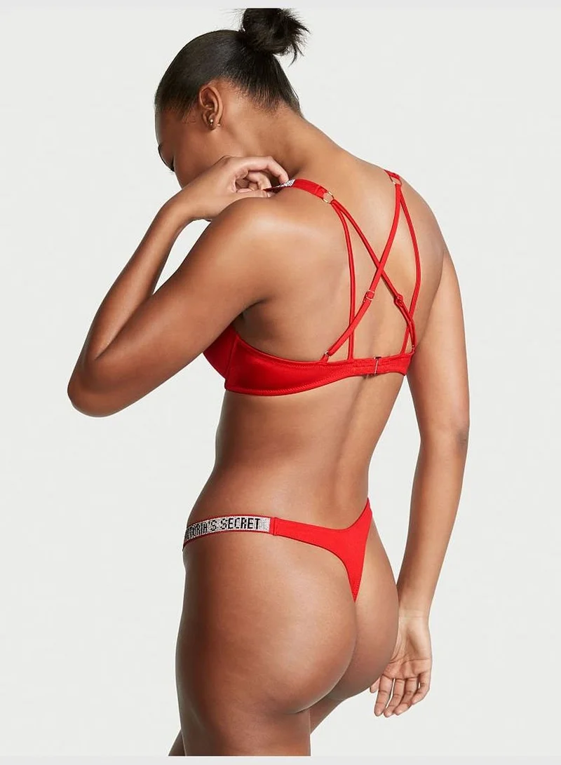 Victoria's Secret Shine Strap Bombshell Add-2-Cups Push-Up Bikini Top