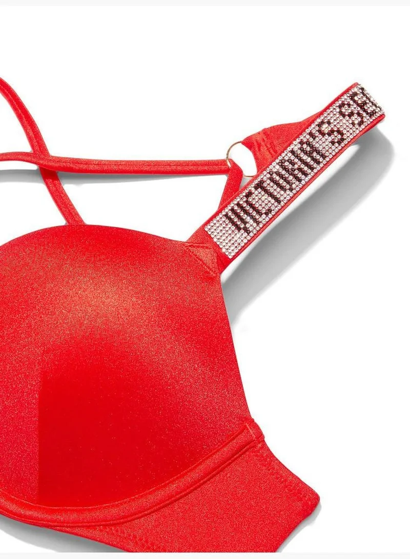 Victoria's Secret Shine Strap Bombshell Add-2-Cups Push-Up Bikini Top
