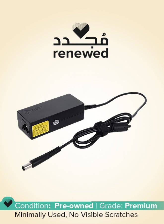 Enter Renewed -  Bis Certified 65W, 19.5V/3.34A, 3 Pin High-Efficiency Ac Laptop Charger/Adapter for Dell Laptops (Without Power Cord), Black - Image 1