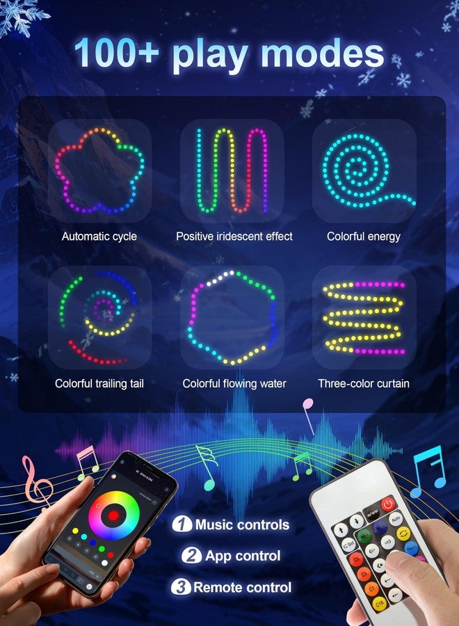 UPORPOR Princess Dress Up Clothes, Princess Costume Syncs with Music, App-Control, RGB Led Light Up Halloween Costume with 4pcs Accessories Gift Set for 3-12 year old girls - Image 2