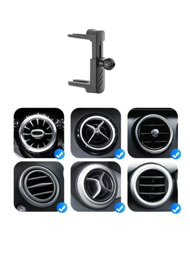 Dual Vent Car Phone Holder, ABS Material, 360° Rotation, 270° Angle Adjustment, Universal Fit, with Gravity Suction Mount for Vehicle Air Outlets  - Image 5