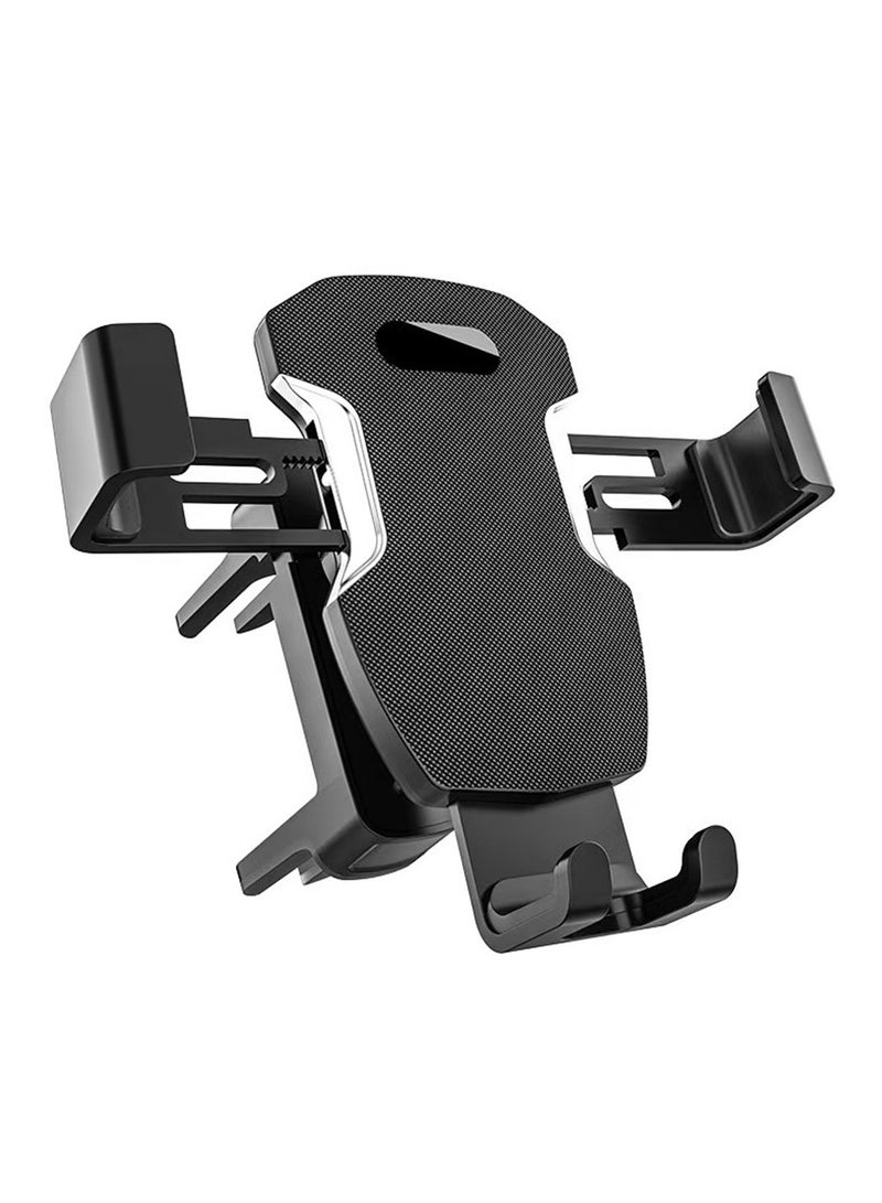 Dual Vent Car Phone Holder, ABS Material, 360° Rotation, 270° Angle Adjustment, Universal Fit, with Gravity Suction Mount for Vehicle Air Outlets  - Image 3