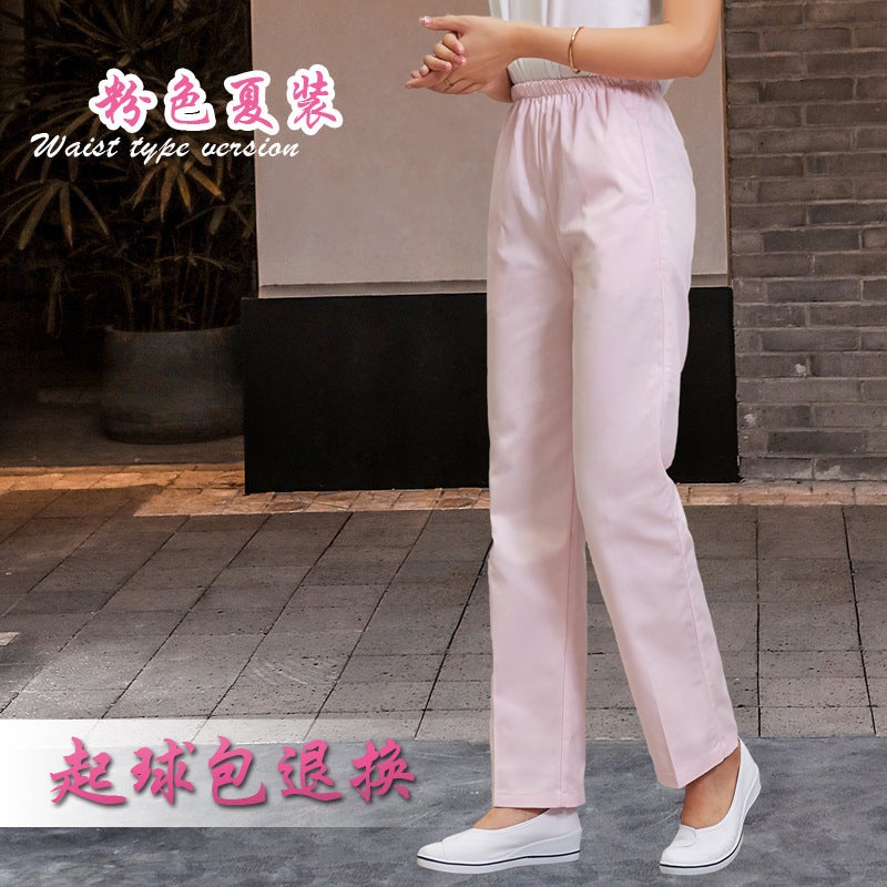 White Pink Blue Nurse Clothes Nurse Pants Plus Size Work Pants Nurse Pants Elastic Waist Doctor Pants For Women - Image 5