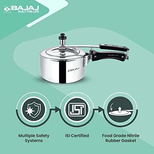 Bajaj Aluminium Inner Lid Pressure Cooker with Induction Base (2 litre, Silver, ISI Certified) PCX 42 - Image 4