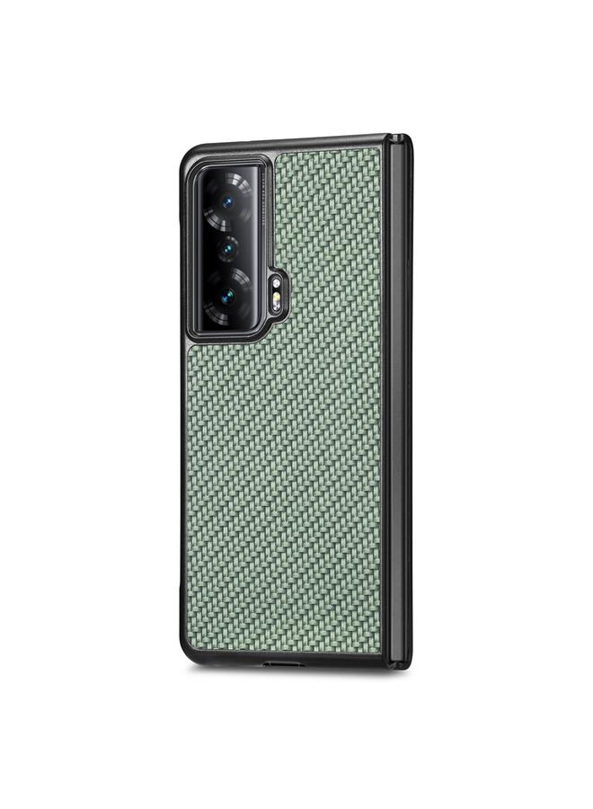 اس-توب جراب هاتف لهاتف Honor Magic Vs مصنوع من الجلد بنسيج ألياف الكربون - Image 2