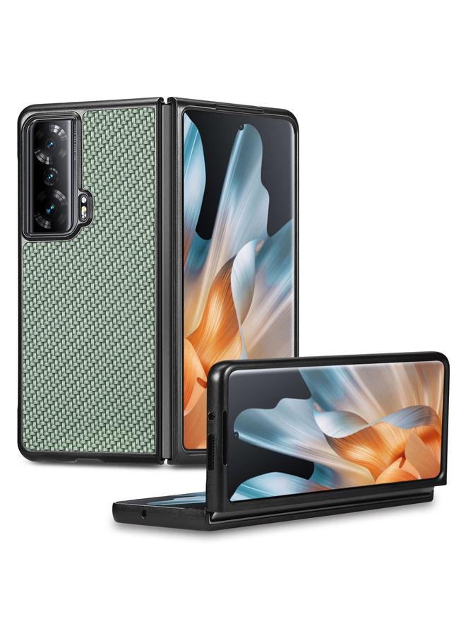 اس-توب جراب هاتف لهاتف Honor Magic Vs مصنوع من الجلد بنسيج ألياف الكربون - Image 1