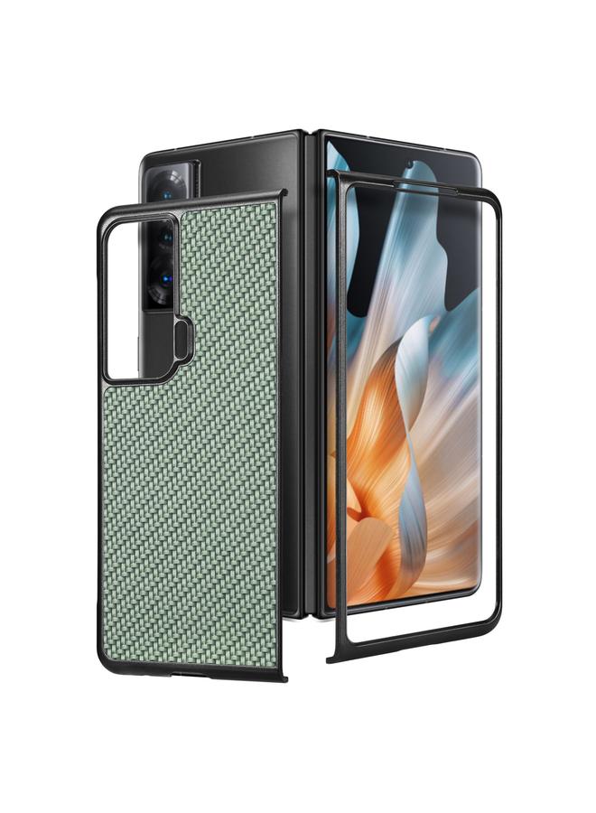 اس-توب جراب هاتف لهاتف Honor Magic Vs مصنوع من الجلد بنسيج ألياف الكربون - Image 5