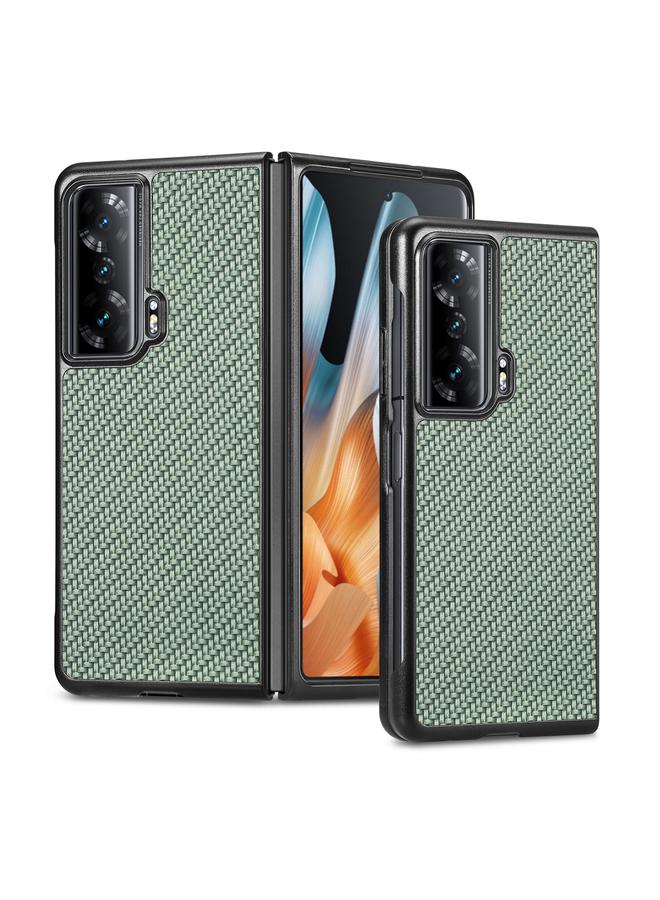 اس-توب جراب هاتف لهاتف Honor Magic Vs مصنوع من الجلد بنسيج ألياف الكربون - Image 3