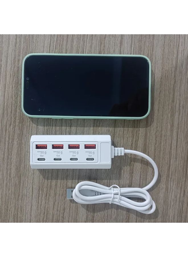 8 Port USB Charging Station 25W Fast Charger With 4 USB A And 4 Type C Ports For Desk And Family Use - Image 5