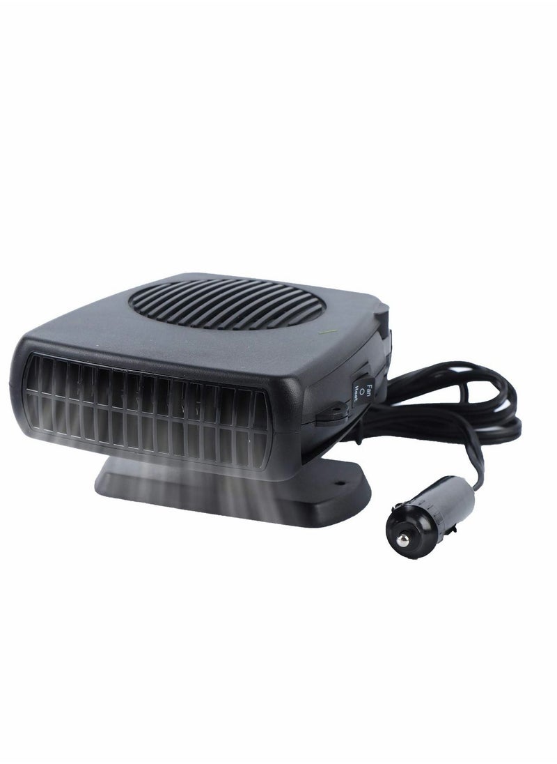 Y&D Portable Car Heater Fan, Plug-in Anti-Fog 150W 12V Fan Windshield Defroster Automobile Warmer Vehicle Demister Fast 2 In 1 Heating Cooling Dryer Auto 360-degree Rotation  - Image 1