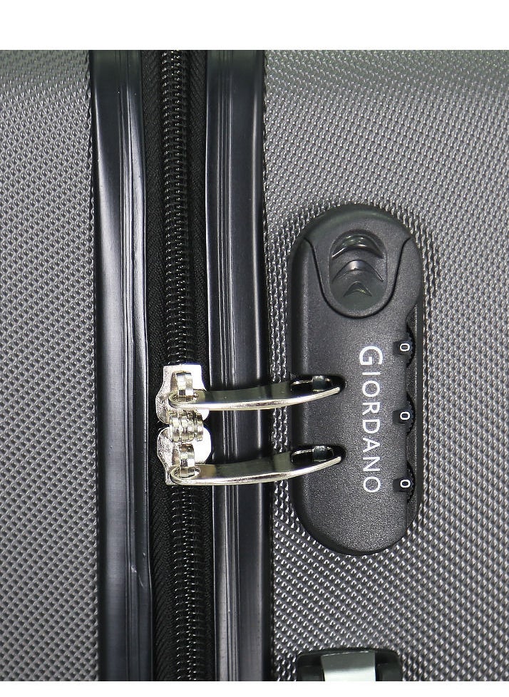 GIORDANO 3-Piece ABS Hardside Spinner Iron Rod Luggage Trolley Set Grey-25/112/3TR-GREY  - Image 4
