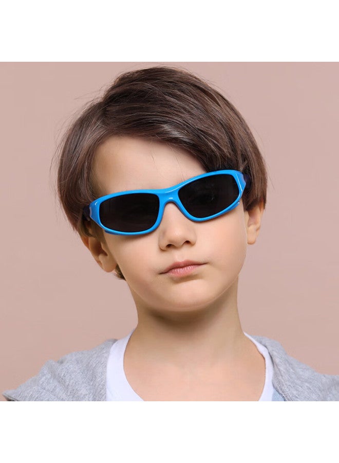 Bai Xiaoshe Baixiaoshe Kids Cycling Gl 816 [pink Frame Green Temples] Outdoor Sports Sungl Uv Protection For Boys And Girls - Image 2