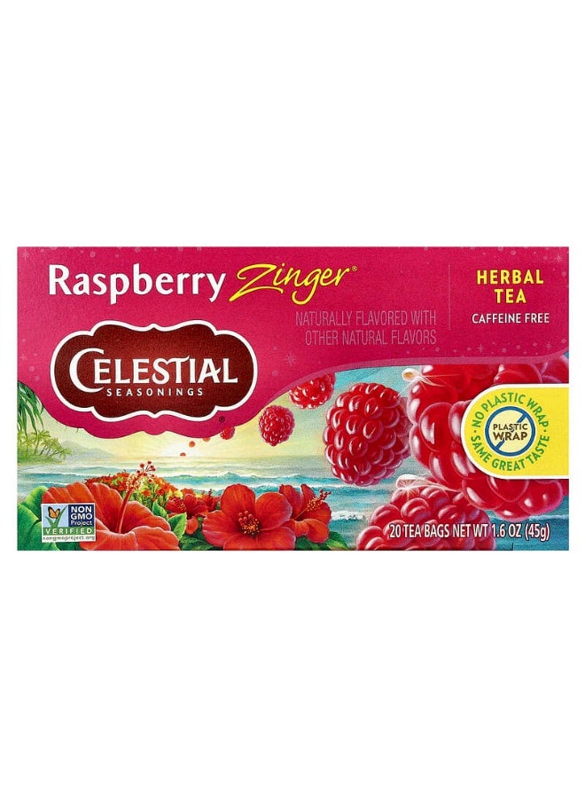 سيليستيال سيزونينجز شاي الأعشاب، توت العليق، زنجر، خالي من الكافيين 20 كيس شاي 1.6 أونصة (45 جم) - Image 1