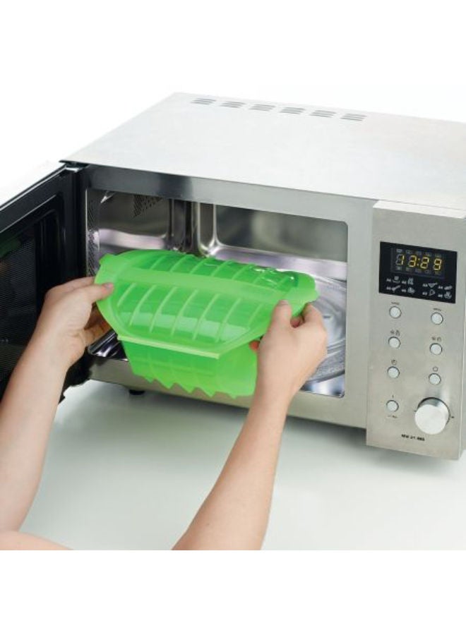 Lekue Deep Microwave Steam Cooker -Green - Image 3