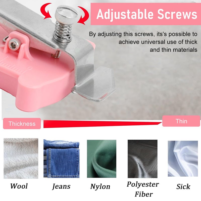 HASTHIP HASTHIP Upgraded Seam Guide for Sewing MachineSewing Clips Supplies AccessoriesMagnetic Sewing Guide with ClipMultiPurpose Tool Polygonal Strong GaugeUniversal Sewing Machine Pink  - Image 4